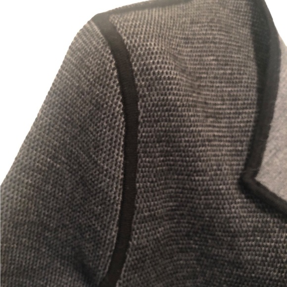 Talbots Merino Wool Open Concept Long Cardigan Sz. S Herringbone Black Gray - Picture 2 of 6
